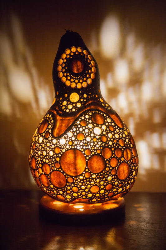 #230708Gourd lamp ひょうたんランプ