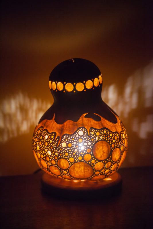 #230712Gourd lamp ひょうたんランプ