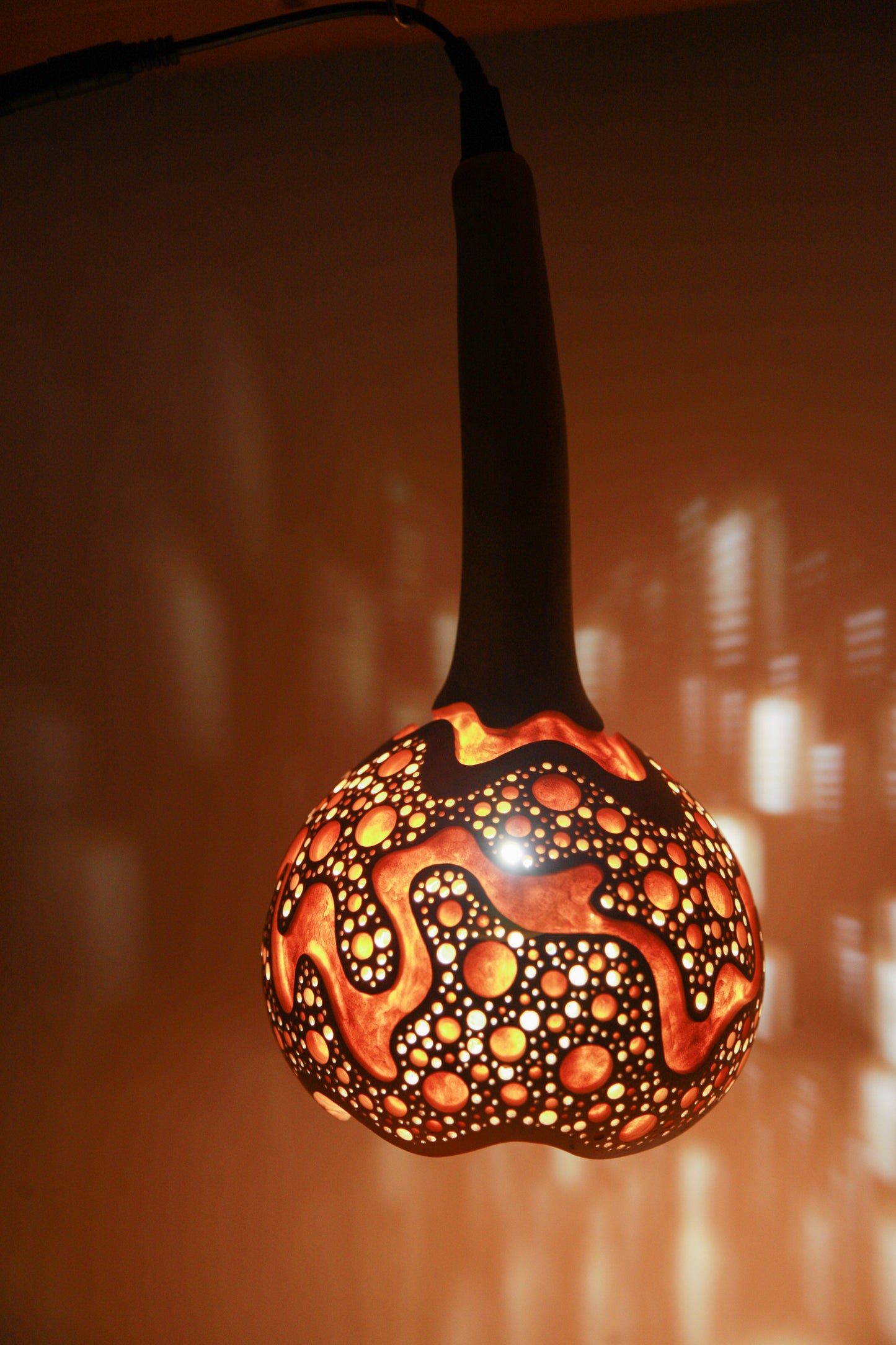 Gourd Hanging Lamp　吊り下げひょうたんランプ #231106