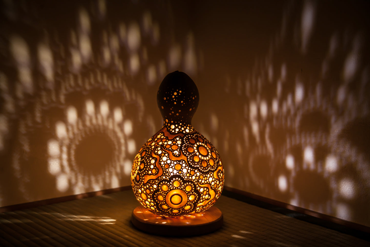 #01108　Gourd lamp ひょうたんランプ