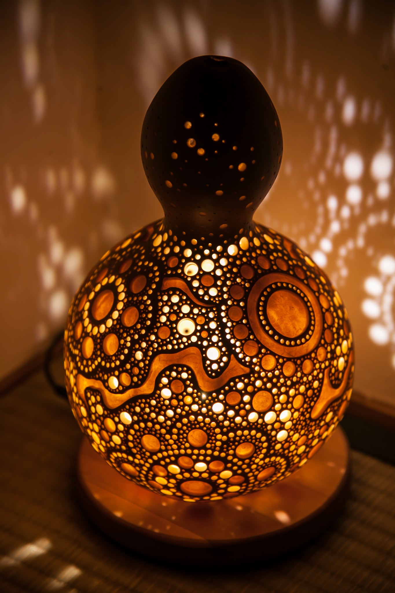 #01108　Gourd lamp ひょうたんランプ