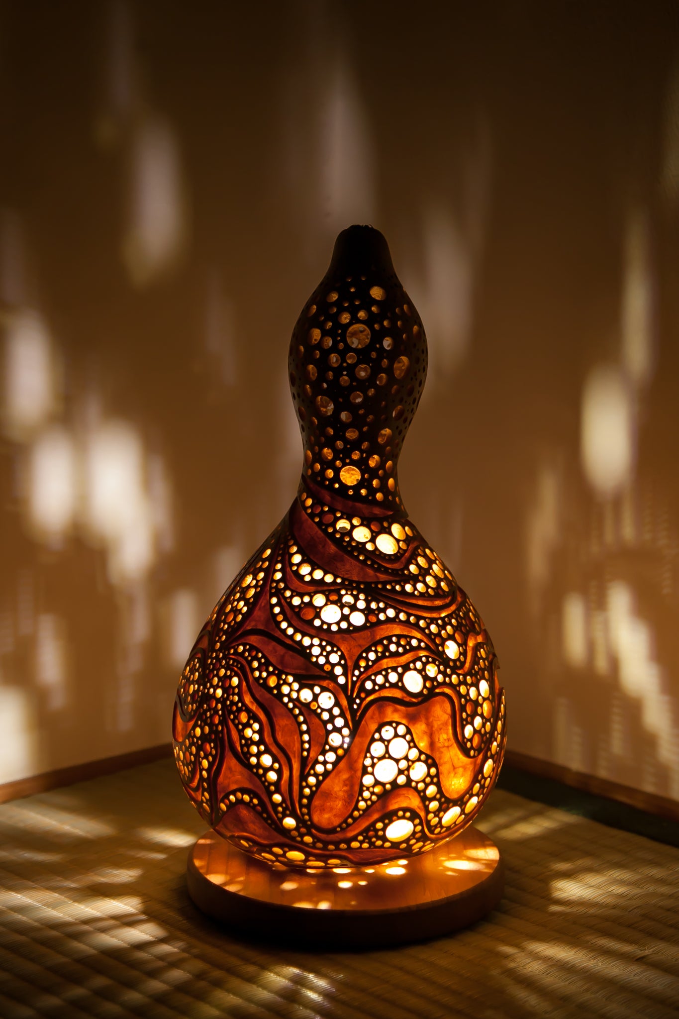 #01004　Gourd lamp ひょうたんランプ