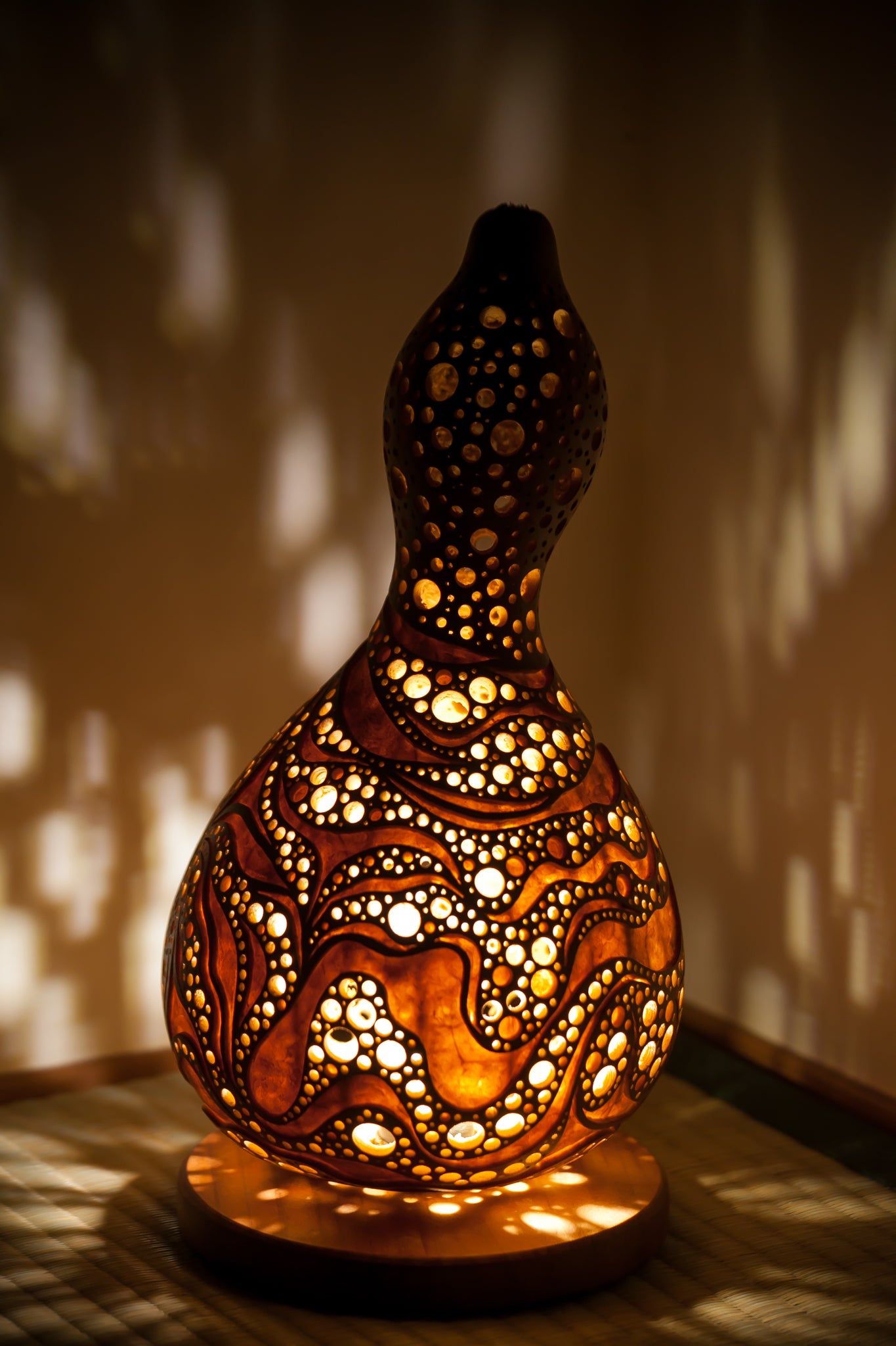 #01004　Gourd lamp ひょうたんランプ