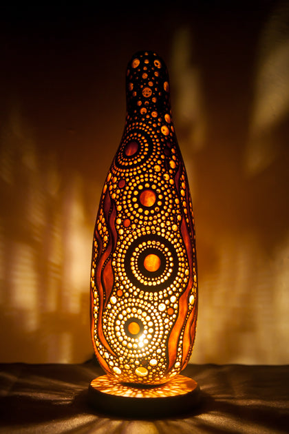 0915 Gourd lamp ひょうたんランプ – ART LAMP NISEKO
